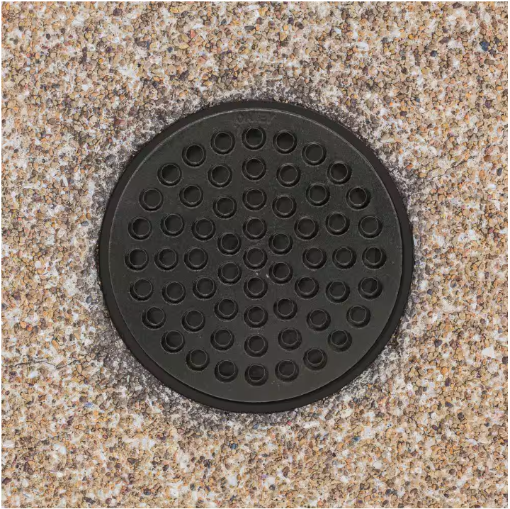 Oatey Round 6-7/8 in. Black Cast Iron Floor Drain Cover