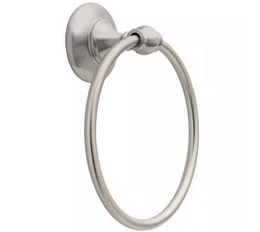 Delta Greenwich II Wall Mount Round Closed Towel Ring Bath Hardware Accessory in Brushed Nickel