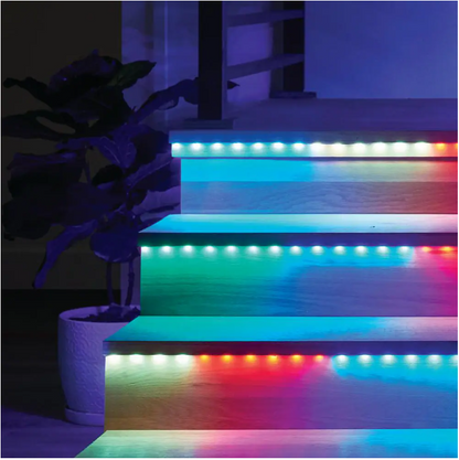 EcoSmart 32.8 ft. Smart RGBWIC Dynamic Color Changing Dimmable Plug-In LED Strip Light Powered by Hubspace