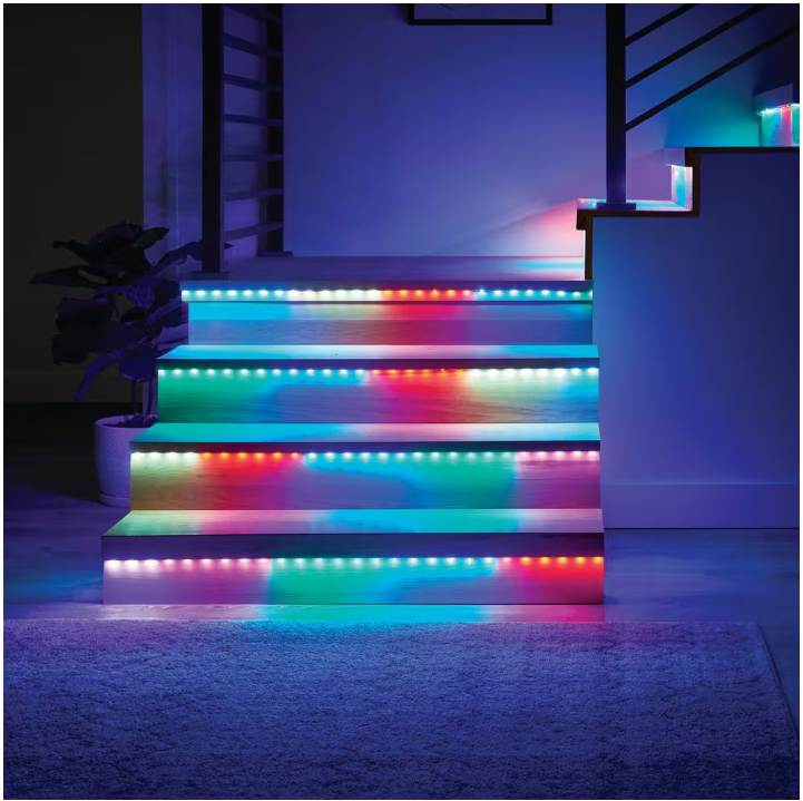 EcoSmart 32.8 ft. Smart RGBWIC Dynamic Color Changing Dimmable Plug-In LED Strip Light Powered by Hubspace