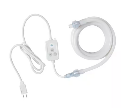 EcoSmart 16.4 ft. Plug-In Bright White LED 360° Outdoor Dimmable Linkable Rope Light with Remote Control