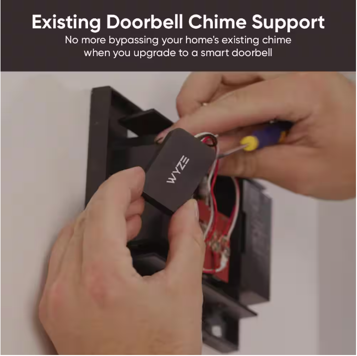 Wyze Wired Video Doorbell v2, 2K HD Video with Head-to-Toe view, 2-way Audio, Night Vision, Voice Assistants