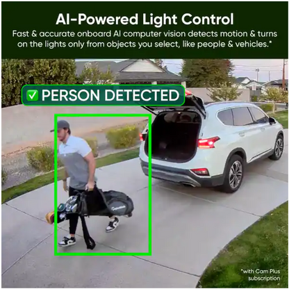 Wyze Wired Outdoor Wi-Fi Floodlight v2 Home Security Camera with 2K Video, Color Night Vision, Motion Activated LEDs - White