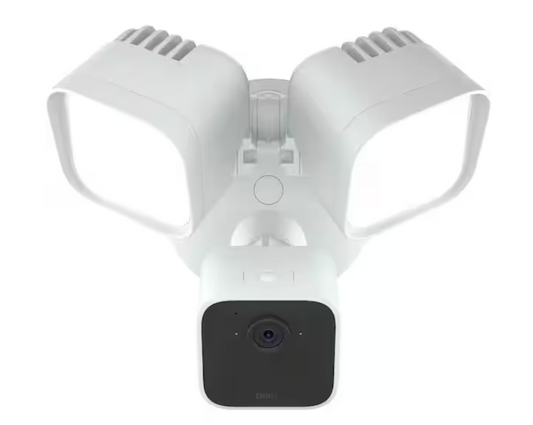 Blink Wired Floodlight Camera - Smart Security Camera, 2600 Lumens, HD Works with Alexa - 1 Camera (White)