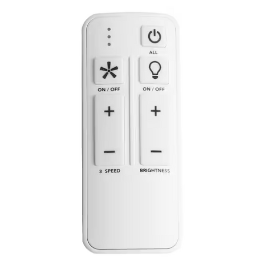 Hampton Bay White Universal 3-speed Damp Rated Ceiling Fan Remote Control with Dimmer