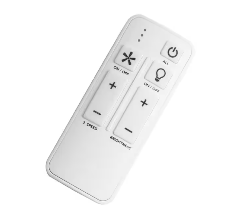 Hampton Bay White Universal 3-speed Damp Rated Ceiling Fan Remote Control with Dimmer