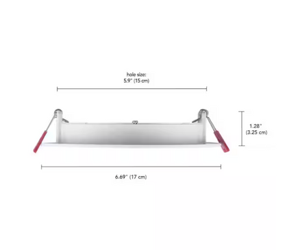 Commercial Electric Pro Value Series LED 6 in Round Adj Color Temp Canless Recessed Light for Kitchen Bath Living rooms, Wht 12-Pk