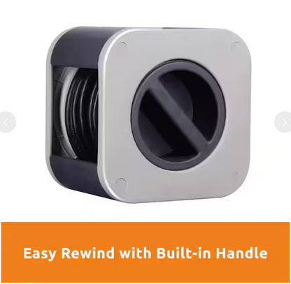 HDX 30 ft. 16/3 Extension Cord Reel with 4 Grounded Outlets and Surge Protector in Gray