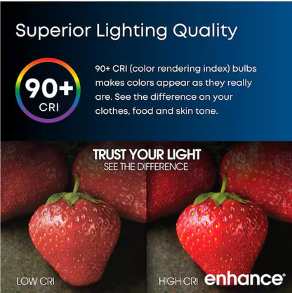 Feit Electric 5 or 6 in. 925 Lumens Selectable 5CCT Dimmable Integrated LED Retrofit Recessed Light Baffle Trim, White 6-Pack