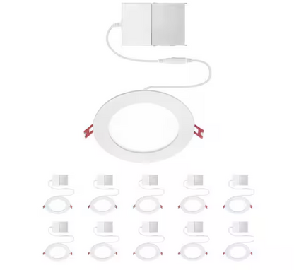 Commercial Electric Value Series 6 in LED Slim Canless - White - (10-Pack)