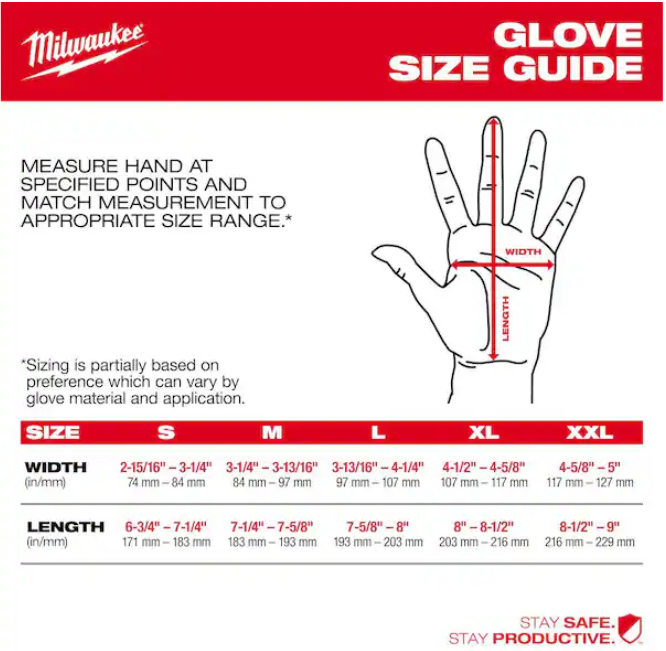 Milwaukee Medium High Dexterity Cut 5 Resistant Nitrile Dipped Outdoor and Work Gloves