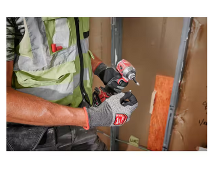 Milwaukee Medium High Dexterity Cut 5 Resistant Nitrile Dipped Outdoor and Work Gloves