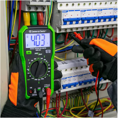 Commercial Electric 600-Volt True RMS Manual-Ranging Digital Multimeter