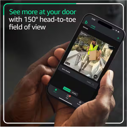 Blink Video Doorbell System - Wireless - Battery Operated Smart Video Doorbell Camera and Included Sync Module Core,Black