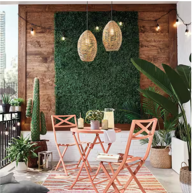 Hampton Bay 12-Light 24 ft. Plug-in Indoor/Outdoor Edison String Light with S14 Single Filament LED Bulbs