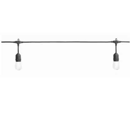 Hampton Bay 12-Light 24 ft. Plug-in Indoor/Outdoor Edison String Light with S14 Single Filament LED Bulbs