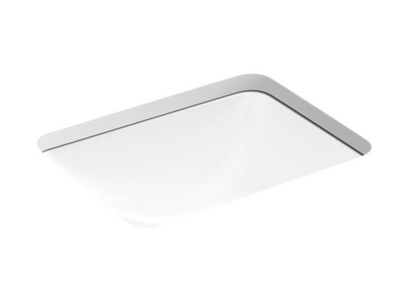 Kohler Caxton Rectangle 20-1/4" Undermount Bathroom Sink with Overflow