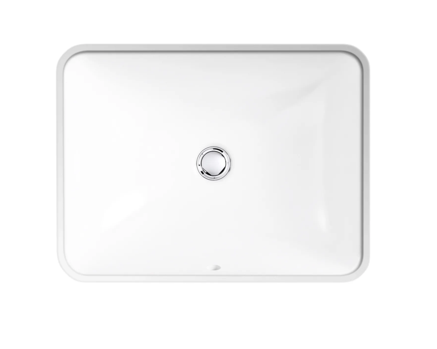 Kohler Caxton Rectangle 20-1/4" Undermount Bathroom Sink with Overflow