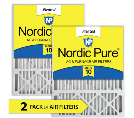 Nordic Pure 16 in. x 25 in. x 5 in. Honeywell/Lennox Replacement Furnace Air Filter MERV 10 (2-Pack)