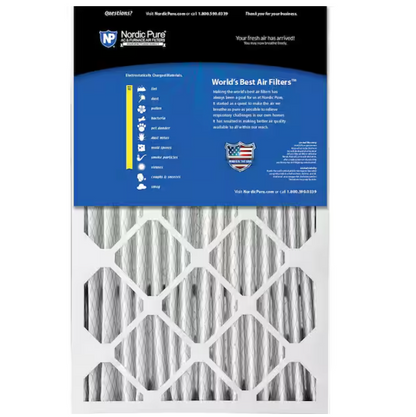 Nordic Pure 16 in. x 25 in. x 5 in. Honeywell/Lennox Replacement Furnace Air Filter MERV 10 (2-Pack)