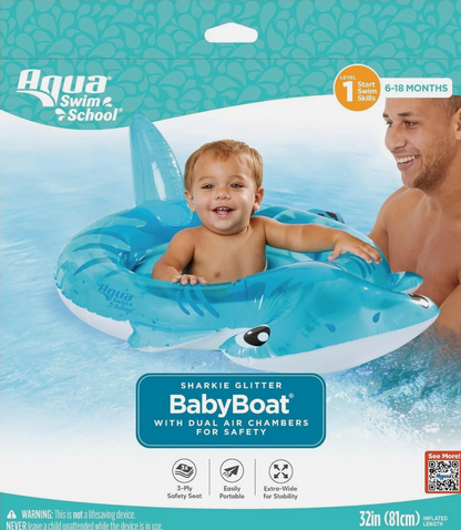 SwimSchool Sharkie Glitter Baby Boat (6-18 months)