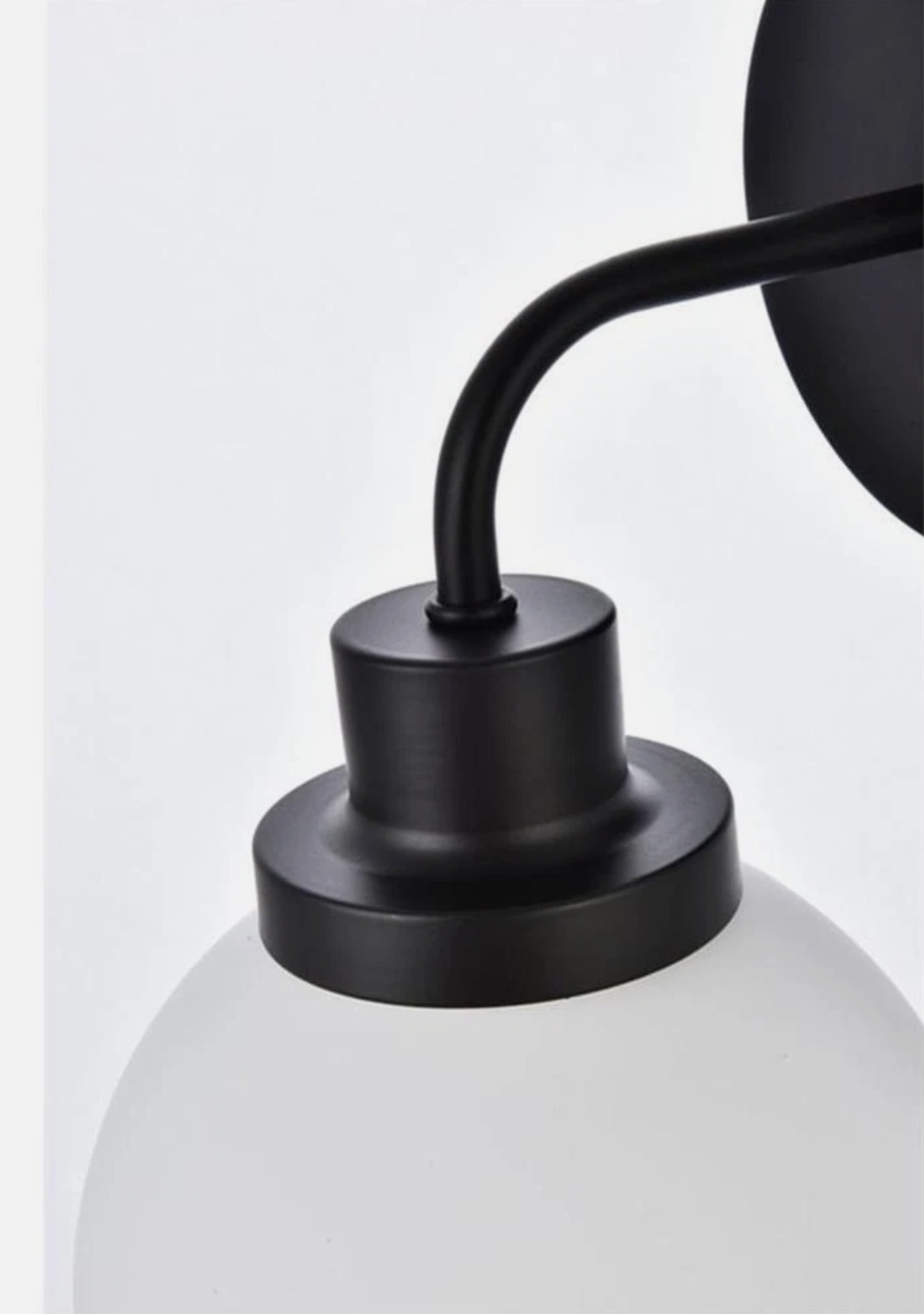 Living District Hanson 1 Light Wall Sconce, Black/Frosted