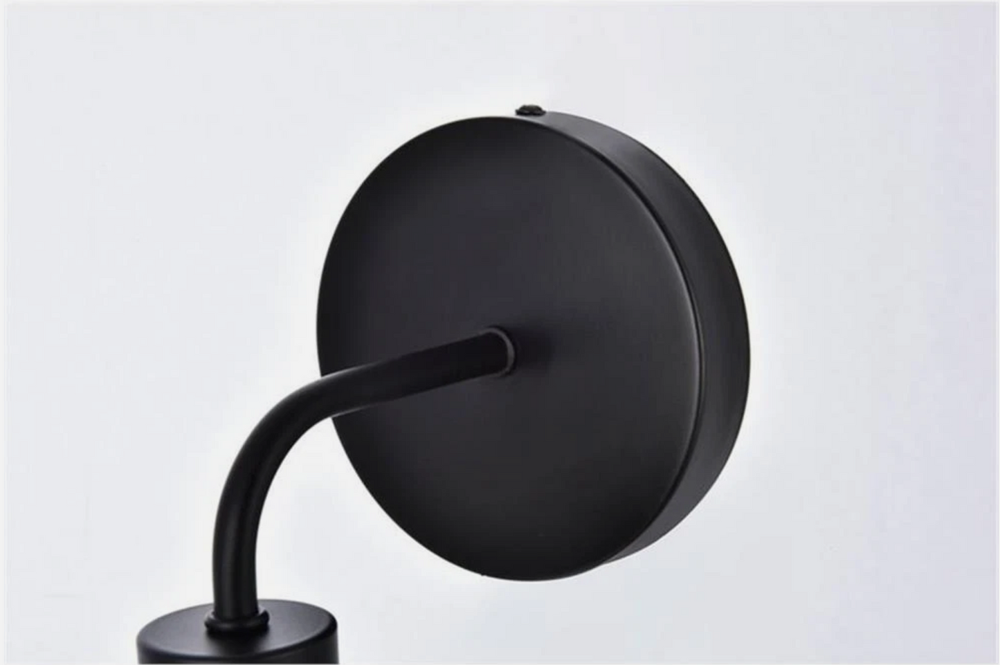 Living District Hanson 1 Light Wall Sconce, Black/Frosted
