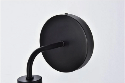 Living District Hanson 1 Light Wall Sconce, Black/Frosted