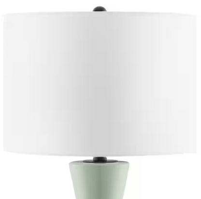 Hampton Bay Melbourne 24 in. Sage with Gold Accents Ceramic Table Lamp