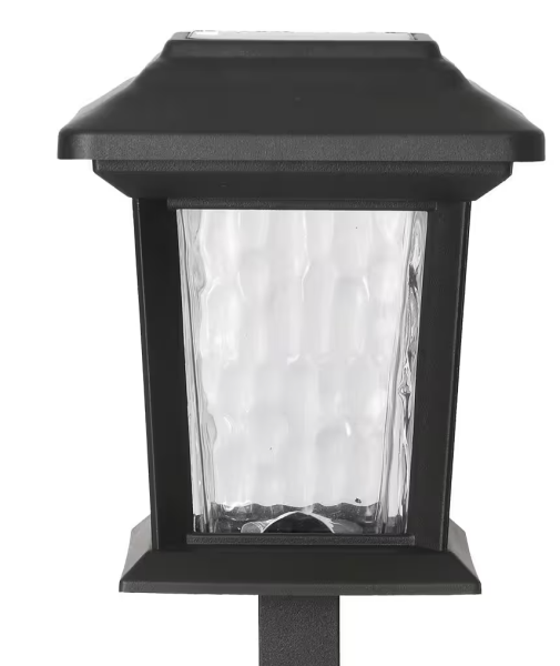 (4-Pack) Hampton Bay Solar 15 Lumens Black Outdoor Integrated LED Path Lights