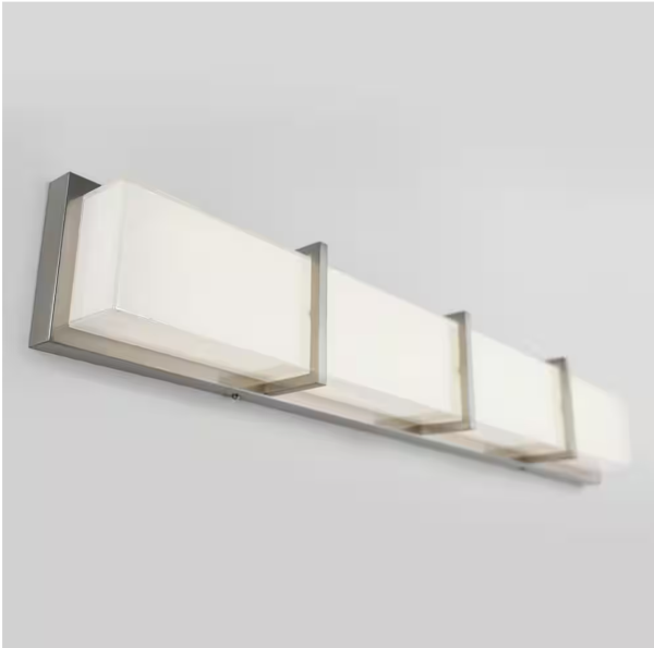 Artika Subway 35 in. 4-Light Stainless Steel Modern Integrated LED Vanity Light Bar