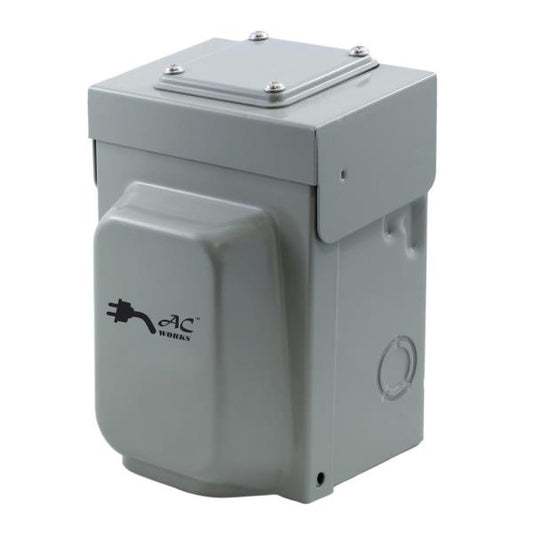 50 Amp 125-Volt/250-Volt Locking 4-Wire CS6375/SS2-50 Heavy-Duty Transfer Switch Inlet Box