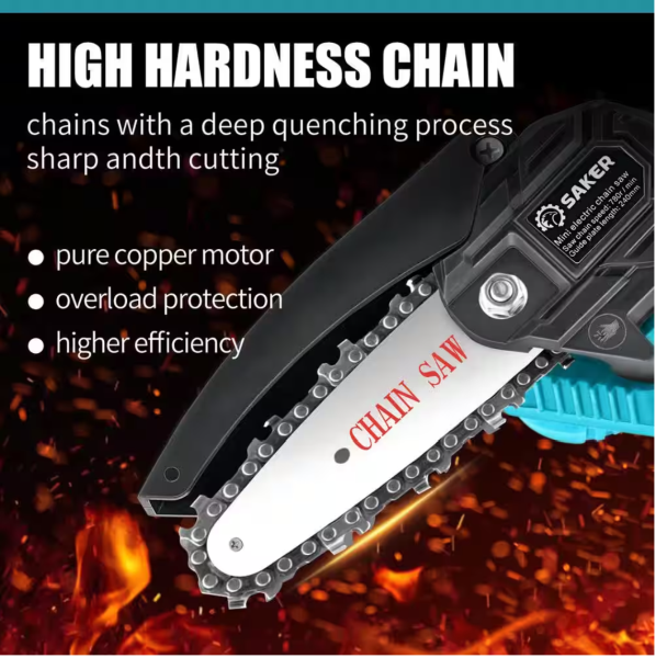 20V 4 in. Cordless Mini Chainsaw Including 2 Batteries