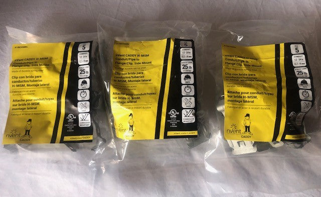 (15-Pack) CADDY Side Mount Conduit/Pipe to Flange Clip Clamp 1/2 to 3/4 in.