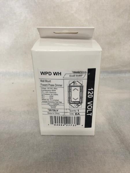 Contractor Select WPD Single Pole Phase Dimming Dimmer Switch - White