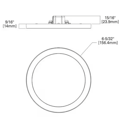 HALO SMD 4 in. Round Surface Mount Downlight, 600 Lumens, 90CRI, Selectable CCT, White