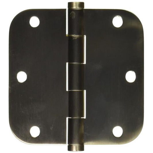 Baldwin 1135.I 3-1/2" Wide Plain Bearing 5/8" Radius Corner Mortise Door Hinge from the Estate Collection - Single Hinge Lifetime Satin Nickel Door