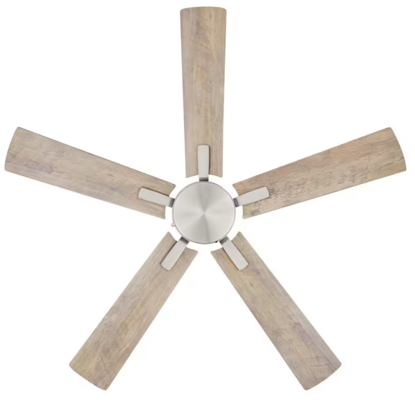 Grantway 48 in. Indoor/Covered Outdoor Brushed Nickel Ceiling Fan w/ Pull Chain