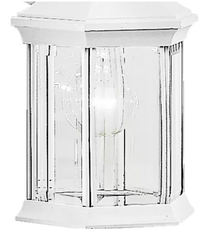 KICHLER Chesapeake 11.75 in. 1-Light White Outdoor Hardwired Wall Lantern Sconce with No Bulbs Included (1-Pack)