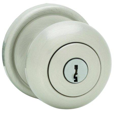 Hancock Satin Nickel Entry Door Knob Featuring SmartKey Security