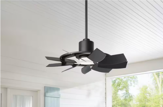 Stonemill 36 in. LED indoor/Outdoor Matte Black Ceiling Fan with Light