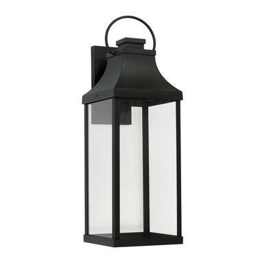 Capital Lighting 946441BK-GL Bradford 27" Tall Black Outdoor Wall Sconce Light