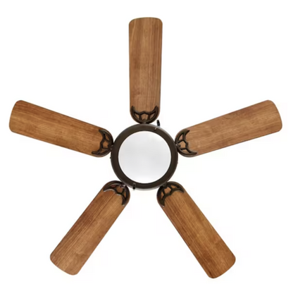 Hugger 44 in. LED Indoor Oil-rubbed bronze Ceiling Fan with Light Kit