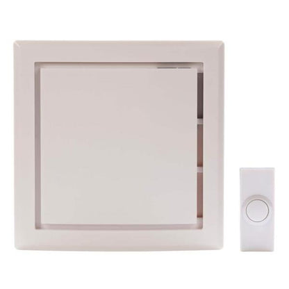 Defiant Wireless Battery Operated Doorbell Kit with Wireless Push Button, White