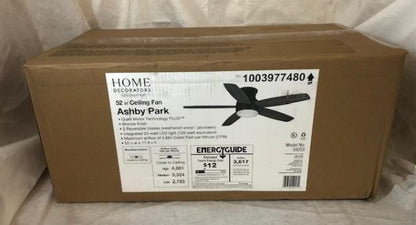 Home Decorators Ashby Park 52 in. Integrated LED Bronze Ceiling Fan with Remote