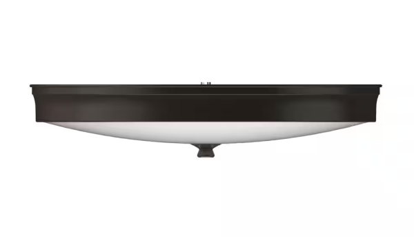 14 in. Transitional LED Thin Ceiling Light Flush Mount Oil-Rubbed Bronze 3000K