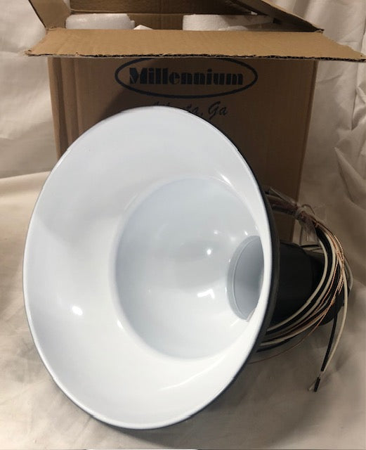 Millennium Lighting RES10 R Series 1-Light 10 in. Satin Black Emblem Shade