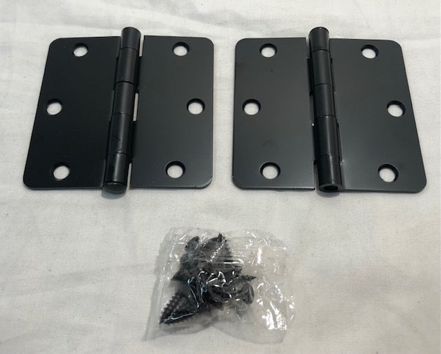 Deltana S35R41B3 1/2" x 3 1/2" 1/4" Radius/Residential Door Hinge (Sold as a Pair) in Paint Black