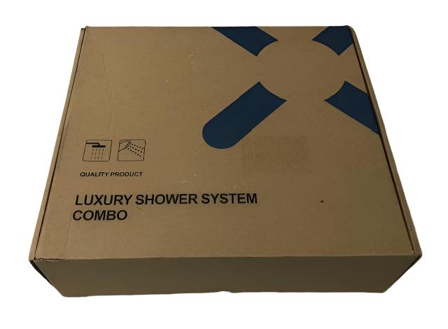 RAINLEX Single-Handle 6-Spray 6 in. Shower Head Round High Pressure Shower Faucet in Brushed Gold (Valve Included)