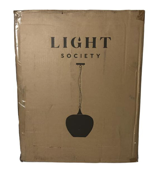 Light Society Malibu 3-Light Black Pendant with Smokey Glass Shade